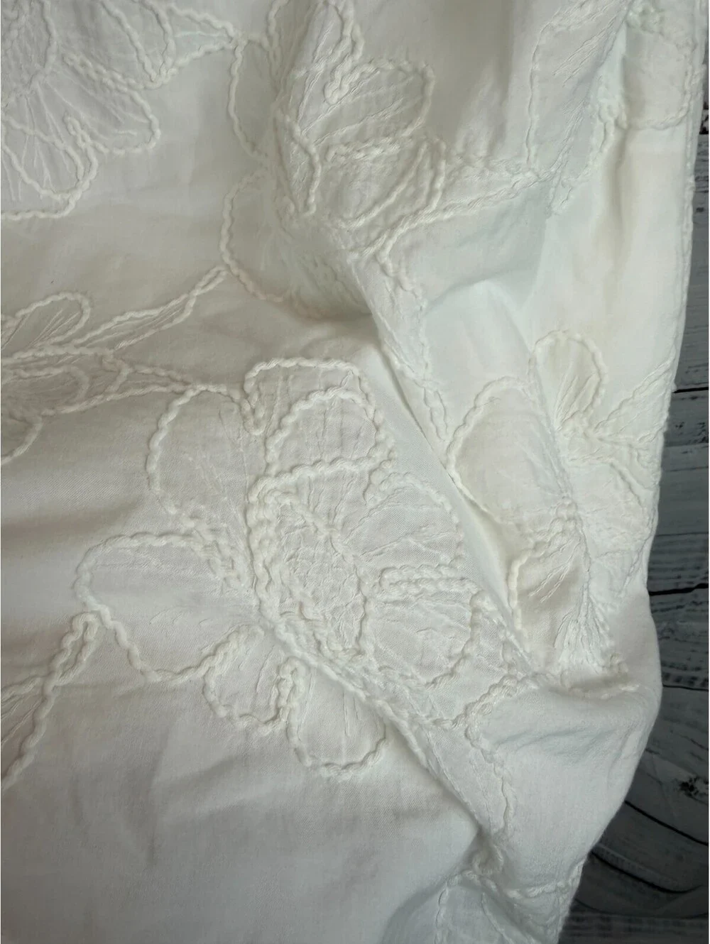 J.CREW white cotton embroidered puff sleeve pockets lined mini dress size 00 NWT